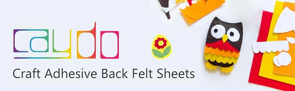 Caydo 30 Pcs 8" x 12" Adhesive Backed Felt Fabric Sheets, Assorted Color Christmas Felt Sheet for Sewing DIY Craft and Christmas Decorations - adhesive felt