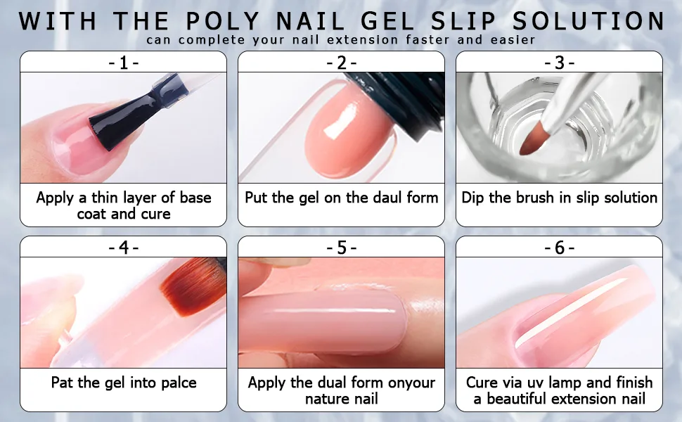 Lofuanna Poly Gel Slip Solution 80ML-Professional Poly gel Slip Solution Kit For Extender Gel, Builder Gel, UV/LED Nail Tips, Liquid Solution With Nail Brush and Acrylic Glass(40ML2) 2PCS - Slip Solution Set