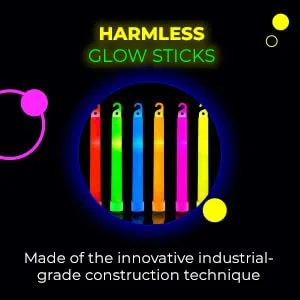 32 Ultra Bright 6 Inch Large Green Glow Sticks - Chem Lights Sticks with 12 Hour Duration - Camping Glow Sticks, Emergency Glow Sticks For Storms Blackouts - Glowsticks for Parties and Kids Activities - Glow!