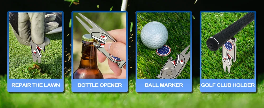Craftsman Golf Shark Cool 4-in-1 Golf Divot Repair Tool Also Bottle Opener - 5900916-2