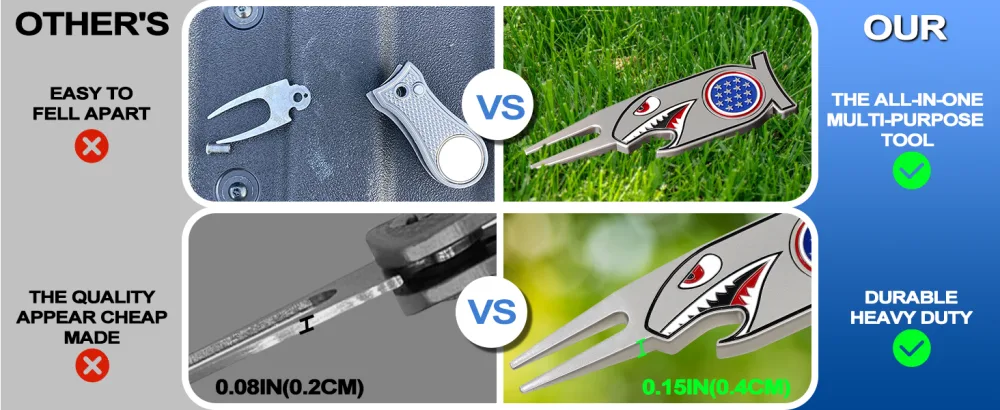 Craftsman Golf Shark Cool 4-in-1 Golf Divot Repair Tool Also Bottle Opener - 5900916-3