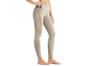 Willit Women's Riding Tights Knee-Patch Breeches Equestrian Horse Riding Pants Schooling Tights Zipper Pockets Black Small - product information 18