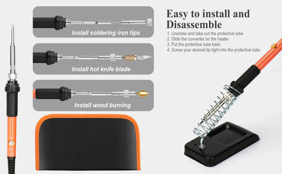 Wood Burning kit,60W 112Pcs Professional WoodBurning Pen Tool, DIY Creative Tools with Adjust Temp Switch 200450,Wood Burner for Embossing,Carving,Pyrography,Soldering,Suitable for Beginners,Adults 60W/112PCS - wood burning Pen tool