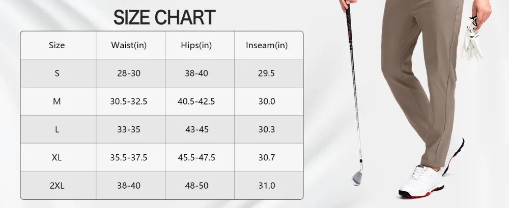 Pudolla Men's Golf Pants Stretch Sweatpants with Zipper Pockets Slim Fit Work Casual Joggers Pants for Men Black Medium - golf joggers for men