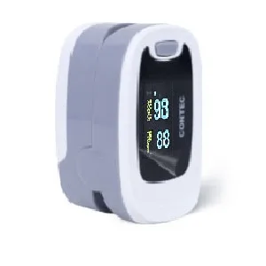CONTEC CMS50NA Pulse Oximeter Fingertip Blood Oxygen Saturation Monitor SpO2 and PR Value Waveform Blood Oxygen Neck/Wrist Corda, Grey - pulse