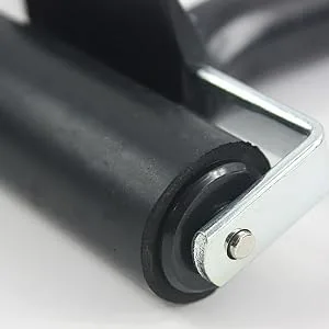 Yesland 4 Pcs Brayer Roller, Black Rubber Roller for Printmaking Wallpapers Stamping Gluing Application - 3-7/8 & 2-3/8 Inches - Rubber Roller