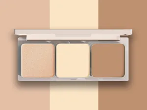 AMIIR Trio Contour Powder Makeup Palette Bronzer Blush Highlighter Face Sculpt Contouring Kit Collection, Bronzer - Highlighter contour