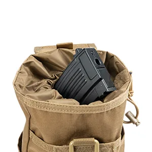EXCELLENT ELITE SPANKER Molle Dump Pouch Drawstring Magazine Utility Pouch Folding Dump Pouch Waist Bag Black - product information 7