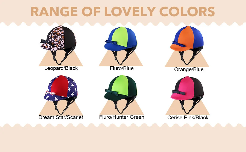 Harrison Howard Elasticity Horse Riding Hat Cover Equestrian Riding Helmet Cover Cerise Pink/Black - scarlet cover