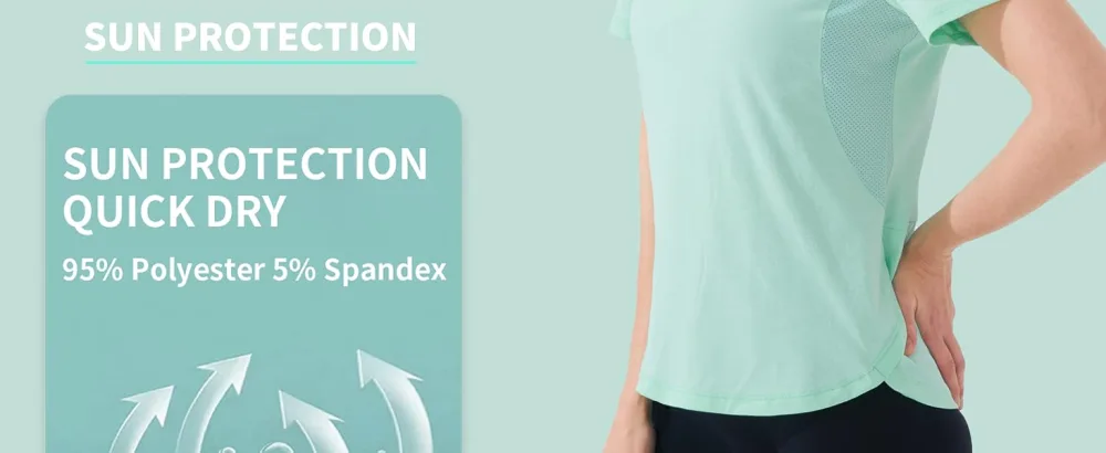 Hiverlay Workout Shirts for Women Running Hiking Quick Dry Golf Shirts UPF 50+ SPF Lightweight Pullover with Pocket Medium White - sun protection