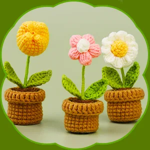 Yizzvb Crochet Kit for Beginners, 6 Pcs Flowers Knitting Kit for Beginners Adults, Kids Knitting Starter Kit with Step-by-Step Instructions and Video Tutorials, Easy Crochet Kit for Beginners orange - Crochet Kit for Beginners