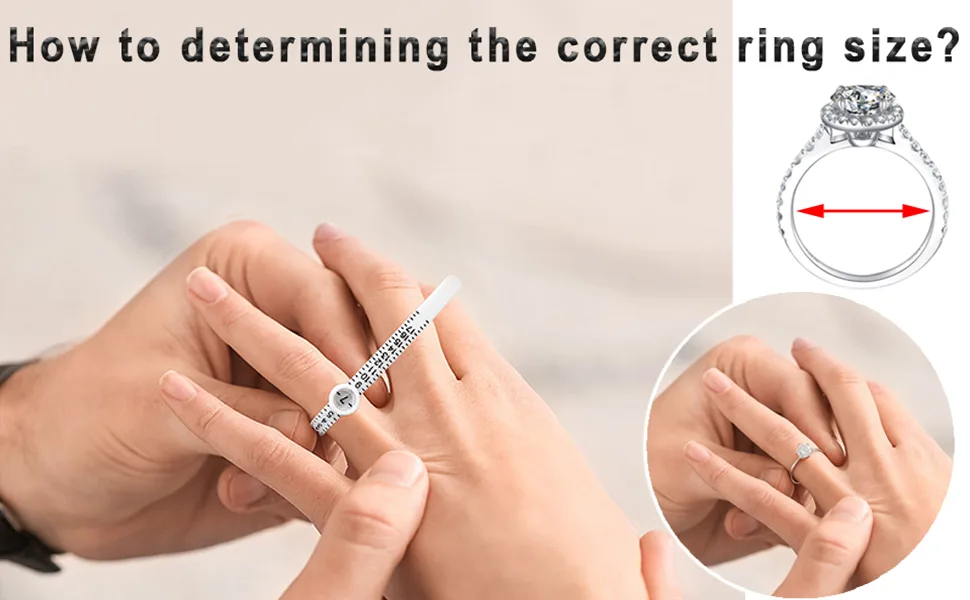 Upgrade Ring Sizer Measuring Tool, Reusable Ring Size Guage for Fingers, Jewelry Sizing Tool, 1-17 US Ring Sizer (1Pcs White) - Reusable Ring Size Guage for Fingers