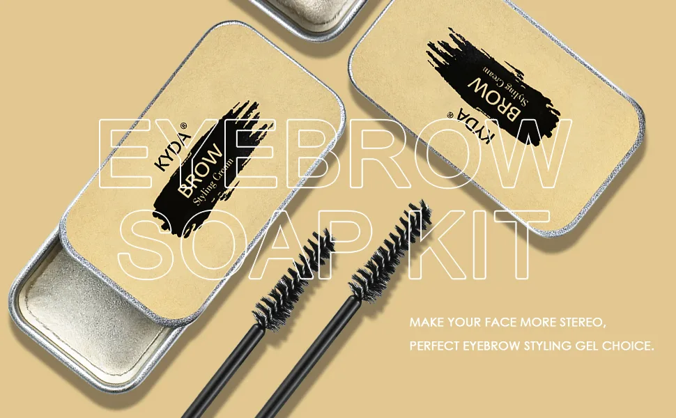 Ownest Eyebrow Soap Kit,Brows Styling Soap,Long Lasting Waterproof Smudge Proof Eyebrow Styling Pomade for Natural Brows, 3D Feathery Brows Makeup Balm 1pcs - eyebrow soap