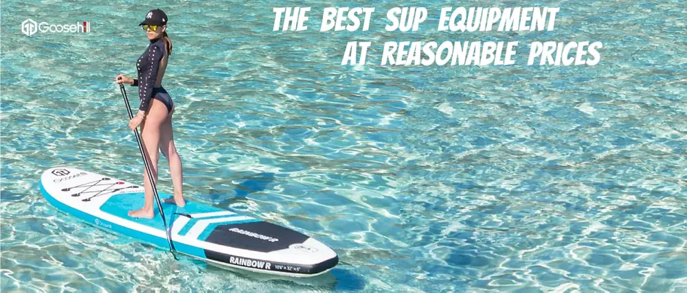 Goosehill 9" SUP Fin, Inflatable Paddle Board Fin Replacement, Quick Release Slide in Center Fin for Inflatable Paddleboard, Black - goosehill paddle board