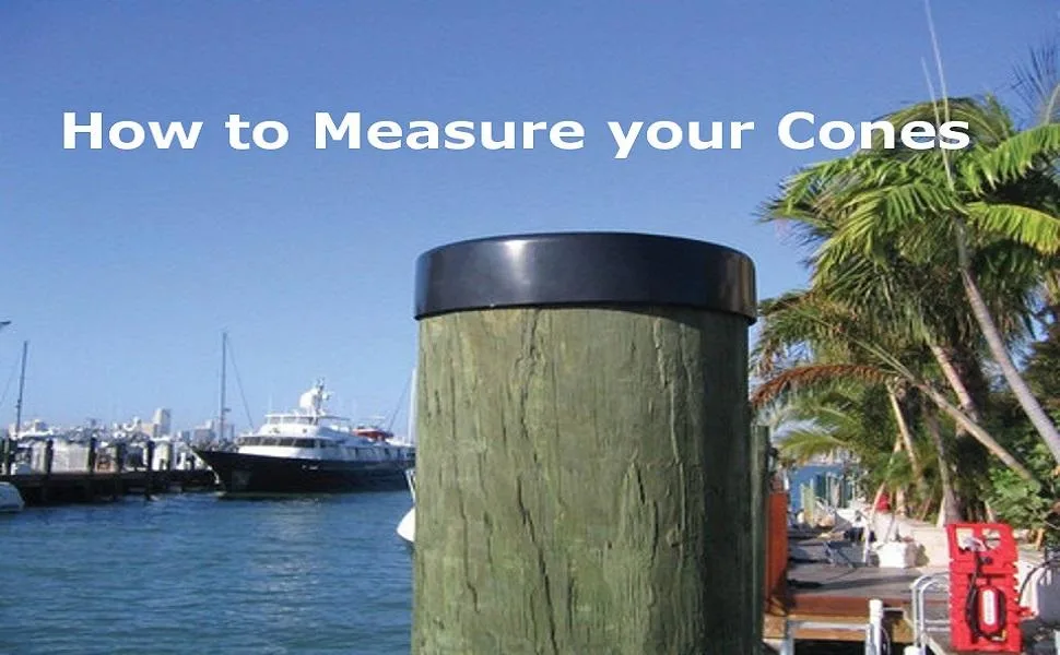JSP Manufacturing Marine Dock Piling Cone Cap Boat Pylon Edge Post Head Cover Flat Pilling White 8.5 - pylon cap black white piling dock top cone flat