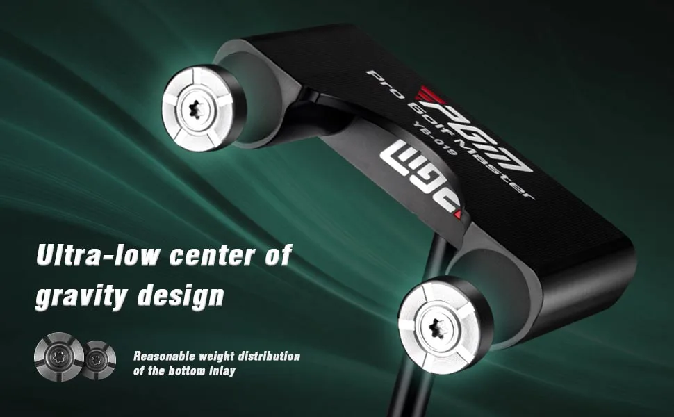 PGM Golf Standing Putter - Ultra Low Center of Gravity - Stability - Professional Single Club with Sighting Line - TUG045-1-1