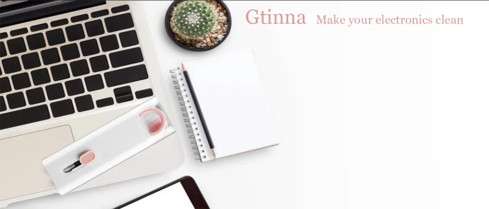 Gtinna 7 in 1 Computer Keyboard Cleaning Brush Set Earbuds Cleaning Pen Wireless Bluetooth Headset Charging Box Electronics Keyboard Cleaning Tools Cleaner Keycap Puller Kit (Pink) - product information 7