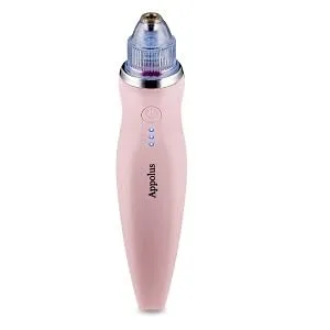 Microdermabrasion Machine - Appolus Premium Diamond Microdermabrasion Device For Flawless Glowing Skin - 2 Diamond Tips - 5 Heads (Pink) - Appolus Microdermabrasion