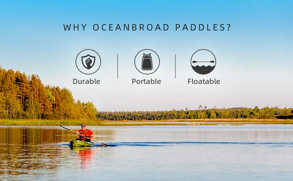 OCEANBROAD SUP Paddle Board Paddle Kayak Paddle 2 Use Paddle Black - banner 2