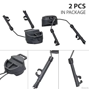 Comtac I & II ARC Adapter - Tactical Helmet Accessories Rail Suspension Mount Version for Airsoft Activities Ear Protection - Hearing Protection for Peltor Comtac Tactical Headset Airsoft Headset Black - Peltor Comtac I & II ARC Adapter - Tactical Helmet Rail Suspension Mount Version