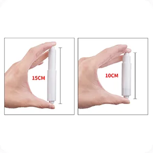 2 Pieces Toilet Paper Holder Roller Spindle Replacement Rod Plastic Spring Loaded (White) - product information 3