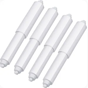 2 Pieces Toilet Paper Holder Roller Spindle Replacement Rod Plastic Spring Loaded (White) - product information 5