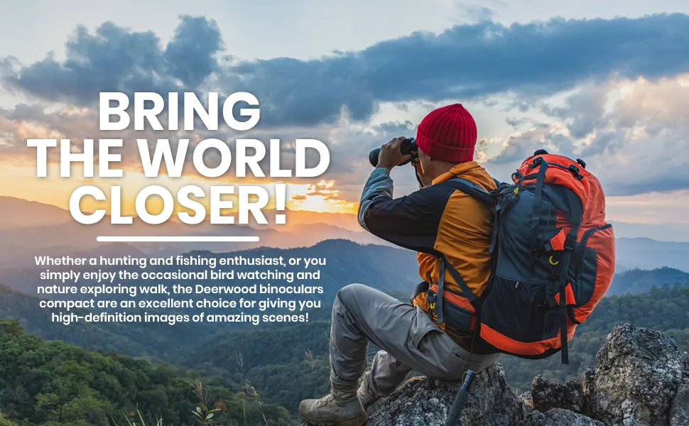 Deerwood Compact Binoculars for Adults  Powerful Magnification Small Binoculars for Bird Watching  Lightweight and Easy to Carry Hunting Binoculars Ideal for Sightseeing, Camping - product information 2