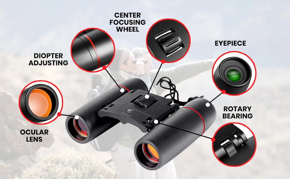 Deerwood Compact Binoculars for Adults  Powerful Magnification Small Binoculars for Bird Watching  Lightweight and Easy to Carry Hunting Binoculars Ideal for Sightseeing, Camping - product information 3