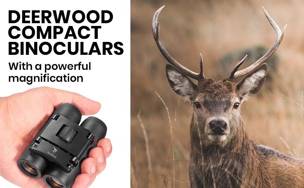 Deerwood Compact Binoculars for Adults  Powerful Magnification Small Binoculars for Bird Watching  Lightweight and Easy to Carry Hunting Binoculars Ideal for Sightseeing, Camping - product information 4