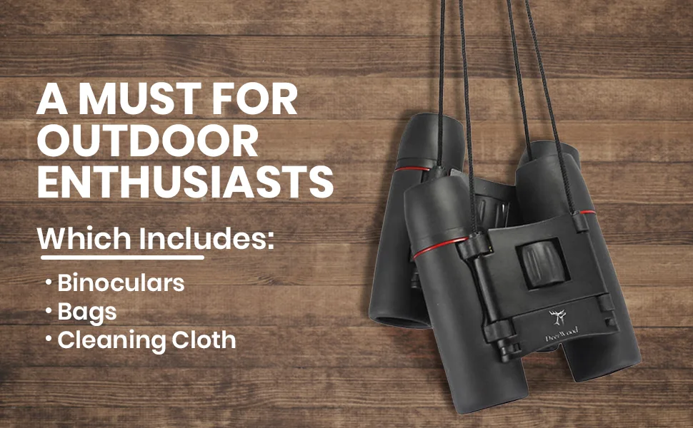 Deerwood Compact Binoculars for Adults  Powerful Magnification Small Binoculars for Bird Watching  Lightweight and Easy to Carry Hunting Binoculars Ideal for Sightseeing, Camping - product information 5
