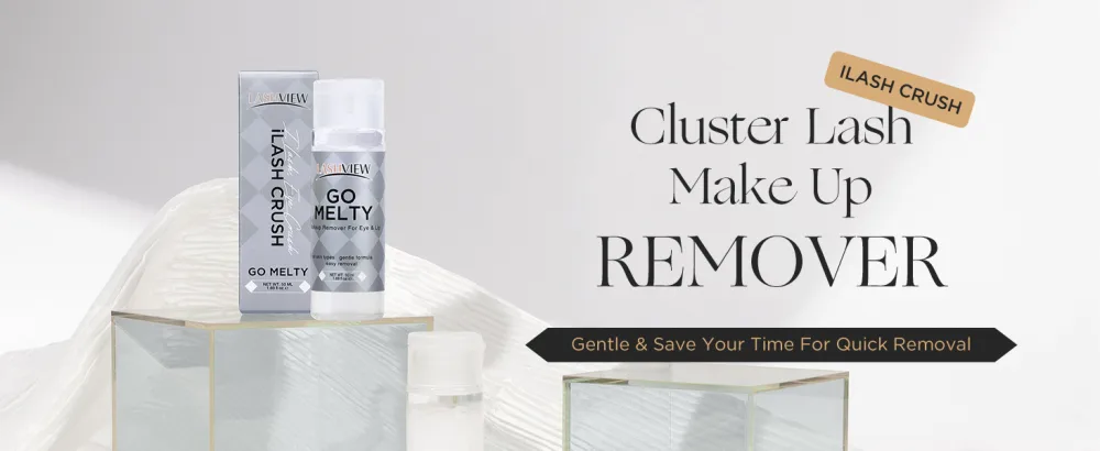 LASHVIEW Cluster Lash Glue, Super Strong Hold 72 Hours Long Lasting Eyelash Glue for Lash Cluster, Waterproof Lash Bond, Non-Irritating, Fast Drying Lash Glue - LASHVIEW BOND AND LOCK