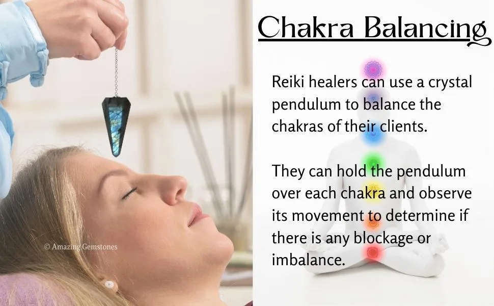Amazing Gemstone Labradorite Crystal Pendulum for Divination - Dowsing Pendulum with Chakra Chain and Crystal Ball for Reiki Healing and Crystal Grid Meditation - crystal pendulum dowsing divination