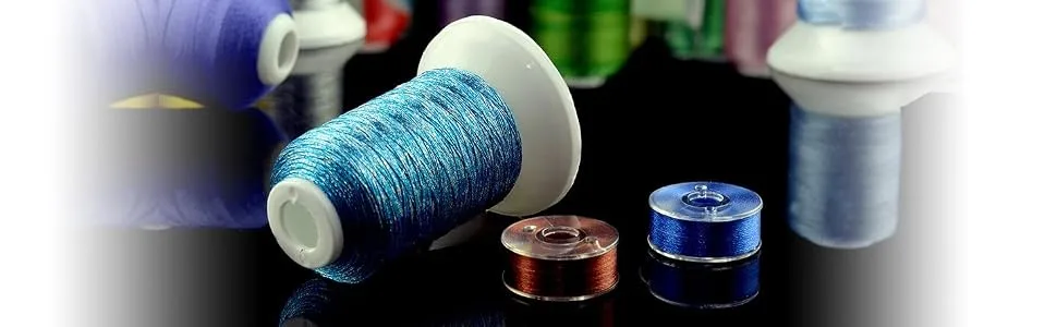 Simthread Best 21 Assorted Colors Metallic Embroidery Machine Thread Kit 500M(550Y) for Computerized Embroidery and Decorative Sewing - product information 24