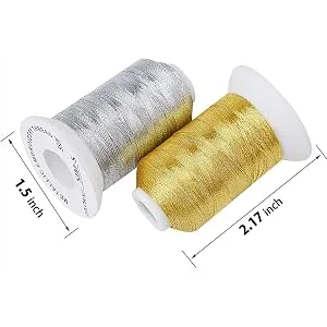Simthread Best 21 Assorted Colors Metallic Embroidery Machine Thread Kit 500M(550Y) for Computerized Embroidery and Decorative Sewing - product information 28