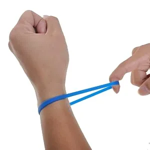 Muka 100 PCS Thin Silicone Bracelets, Elastic Rubber Wristband for Women Men Teen Blue 100 - product information 31