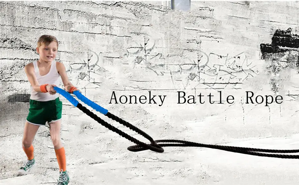 Aoneky Kids Heavy Training Fitness Workout Exercise Battle Rope 25.0 Feet - product information 1