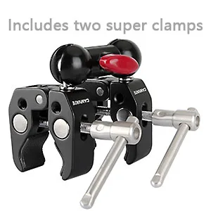 CAMVATE Articulating Magic Arm with 2pcs Super Clamp Crab Plier Clip - 1441 - C1441-3