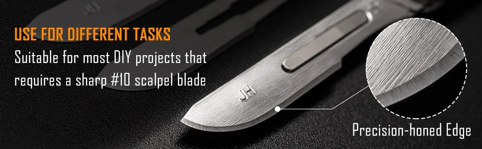 KeyUnity KA00 10pcs #10 Knife Blades Replacement Utility Knife Blade for Arts & Crafts, Plant Cutting, Clay Modeling, Podiatry, Dermaplaning & More - product information 7