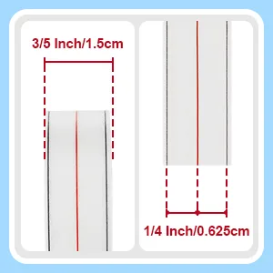 Diagonal Seam Tapes Sewing Basting Tape for Sewing Straight Diagonal Seams Instruction Tool (2 Rolls) - product information 2