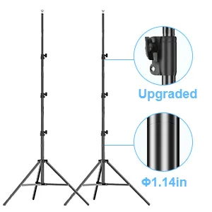 CPLIRIS Backdrop Stand, 8.5x10ft Ajustable Photo Backdrop Stand for Parties, Background Support System for Events with Spring Clamps, Backdrop Clips, Sandbag and Carry Bag 8.5x10ft V2 - 8.5x10ft / 2.6x3m Heavy Duty Backdrop Stand
