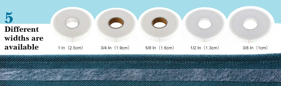 Iron-on Hemming Tape Fabric Fusing Tape Fusible Bonding Web Adhesive Tape for Bonding Clothes Jeans Pants Collars, 100 Yards (1/2 Inches) - product information 7