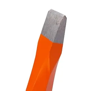 KENDO 3-Pieces Heavy Duty All Purpose Cold Chisel Set - Industrial Grade Octagonal Steel Hand Tools For Carpentry, Metalwork, Woodwork & Masonry - Sizes 8", 10", 12" - Roll Up Storage Pouch Included - Edge