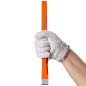 KENDO 3-Pieces Heavy Duty All Purpose Cold Chisel Set - Industrial Grade Octagonal Steel Hand Tools For Carpentry, Metalwork, Woodwork & Masonry - Sizes 8", 10", 12" - Roll Up Storage Pouch Included - Great Look