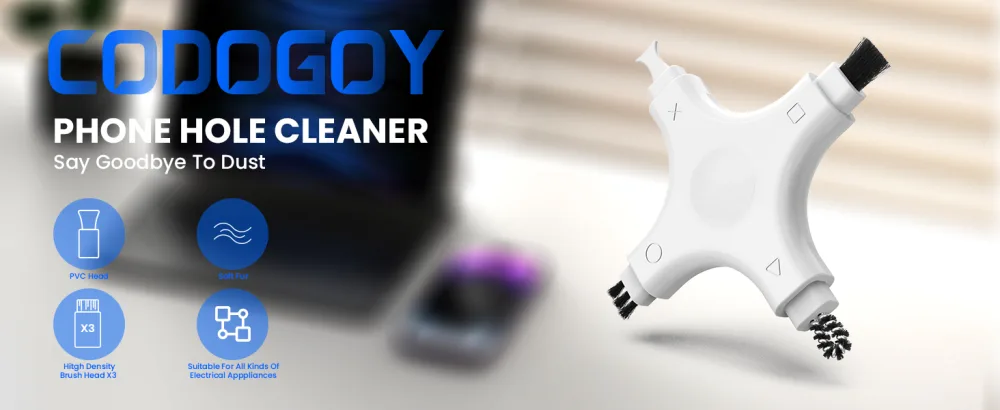 CODOGOY iPhone Cleaning Kit Port Cleaner Repair & Restore Tool Soft Brush Cleaning Tool Fit for All Devices - iPhone Cleaning Kit