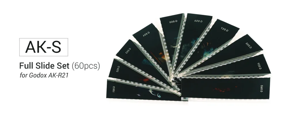 Godox AK-S Full Slide Set for Godox AK-R21 Projection Kit, 60 PCS Transparencies Collection for AK-R21 - AK-S