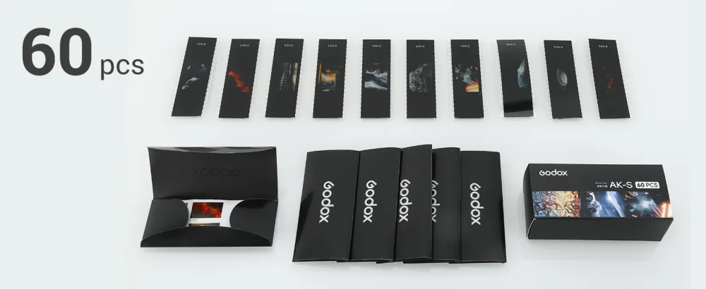 Godox AK-S Full Slide Set for Godox AK-R21 Projection Kit, 60 PCS Transparencies Collection for AK-R21 - AK-S