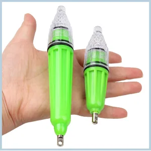 Underwater Fishing Light, Deep Drop LED Underwater Light Waterproof Fish Lamp Bass Lure Bait Attracting Light Green 3pcs-17cm - Underwater Fishing Light