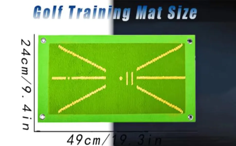 Turf Golf Mat, Premium Golf Hitting Mat with 3 Balls, Divot Daddy Pro Golf Practice mat That Shows Swing Path, Golf Training Mat for Swing Detection Batting - Golf Training Mat
