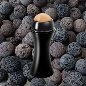 Oil Absorbing Volcanic Roller with a replaceable Volcanic Ball, reusable portable oil control roller, instant effect removes excess shine (White) - The Rollerball itself is made for volcanoes dumping minerals.
