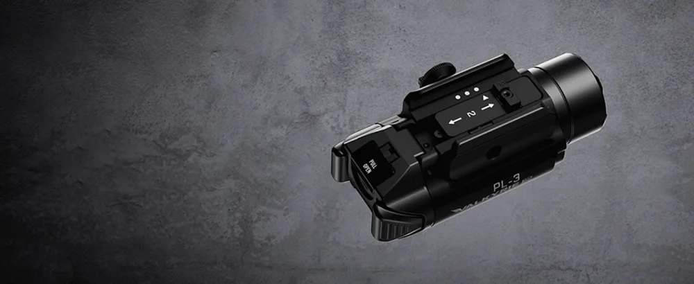 OLIGHT PL-3 Valkyrie 1300 Lumens LED Compact Weaponlight Rail-Mounted Tactical Light with Rail Locating Keys for 1913 Picatinny, GL Style, Black - OLIGHT PL-3 Rail